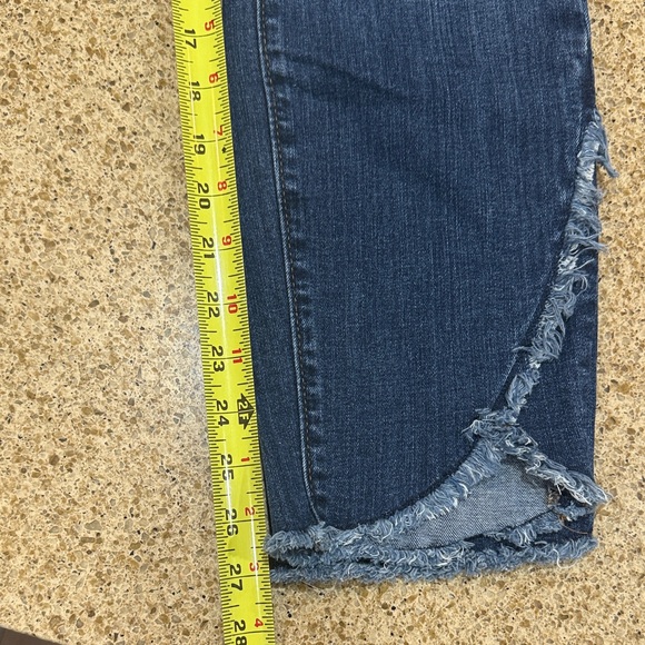 LOFT Dark Blue Distressed Ankle Jeans - Picture 4 of 6